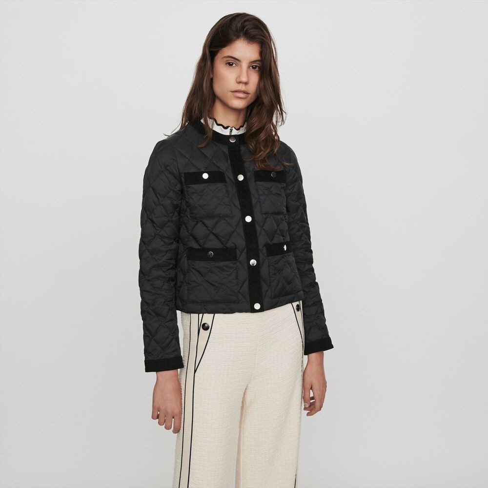 Maje Black Quilted Puffer Jacket- Fit like XS